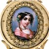 Image 6 : Antique Victorian 14k Rose Gold Large Detailed Hand Painted Medallion Pendant