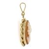 Image 2 : Vintage 14k Gold Bezel Carved Shell Oval Cameo Twisted Wire Frame Charm Pendant