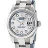 Image 1 : Rolex Ladies Quickset Stainless Steel White Diamond Datejust With Oyster Band Wr