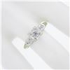 Image 3 : Vintage 14k White Gold 0.35 ctw Round Brilliant Diamond Solitaire Engagement Rin