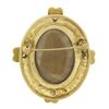 Image 3 : Vintage 18k Yellow Gold Carved Beige Hardstone Trojan Cameo & Diamond Pin Brooch