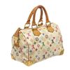 Image 3 : Louis Vuitton Multicolor White Calf Leather Speedy 30 Handbag