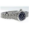 Image 3 : Rolex Ladies Quickset Stainless Steel Black Diamond 26MM Datejust Wristwatch