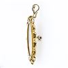 Image 5 : Vintage 18k Gold Large Detailed Hand Painted Open Textured Frame Brooch Pendant