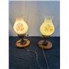 Image 1 : Pair of Lamps With Wooden Bases