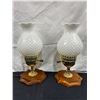 Image 1 : Pair of Vintage Electric Hurricane Lamps