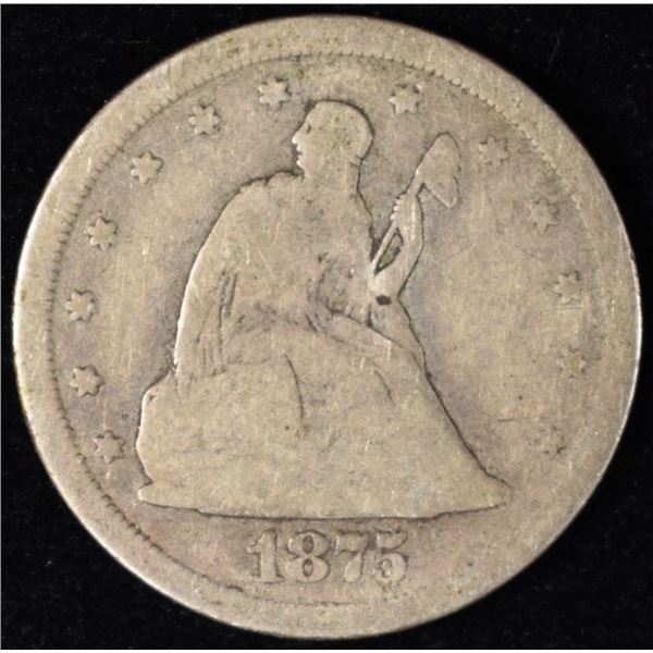 1875-S TWENTY CENT PIECE GOOD