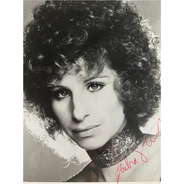 Barbra Streisand signed photo. GFA authenticated