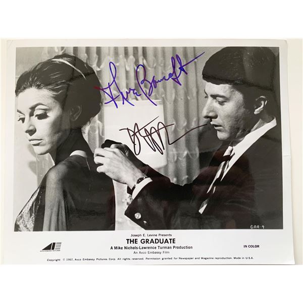 The Graduate 1967 Anne Bancroft and Dustin Hoffman signed movie photo