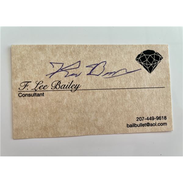 Criminal Defense Attorney F. Lee Bailey signed business card