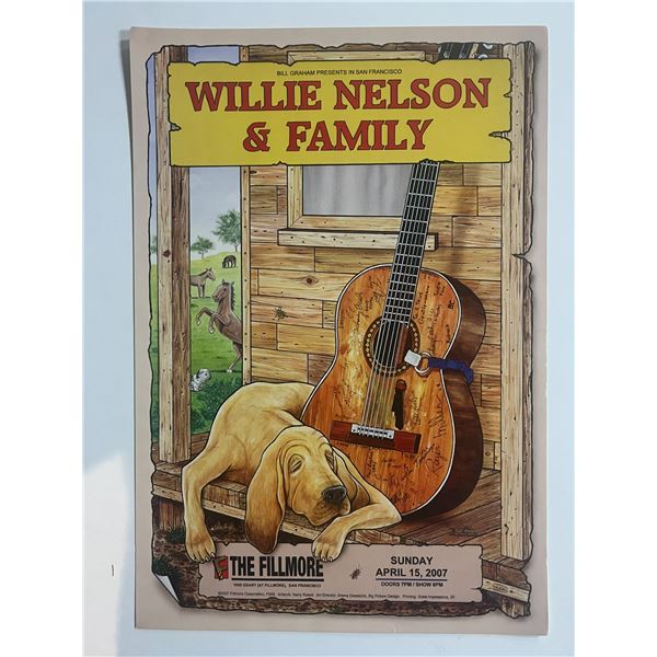 Willie Nelson & Family The Filmore concert poster