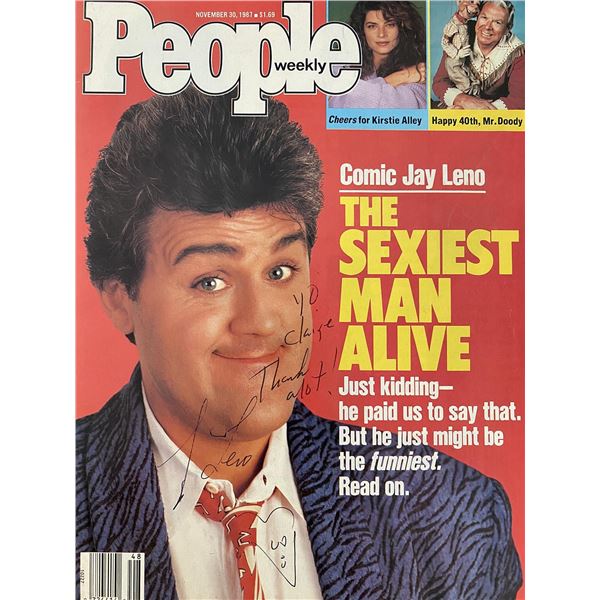 Jay Leno autographed People magazine cover