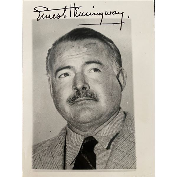 RARE Ernest Hemingway signed photo