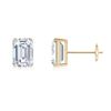 Image 1 : Gold & Lab Diamond 4.00 Cts Earrings Studs