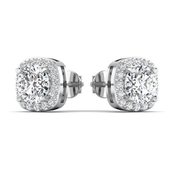 Gold & Lab  Diamond 6.00 Cts Ear Studs