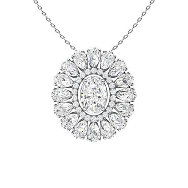 Gold & White Diamonds 3.50 Cts Necklace - E/VVS