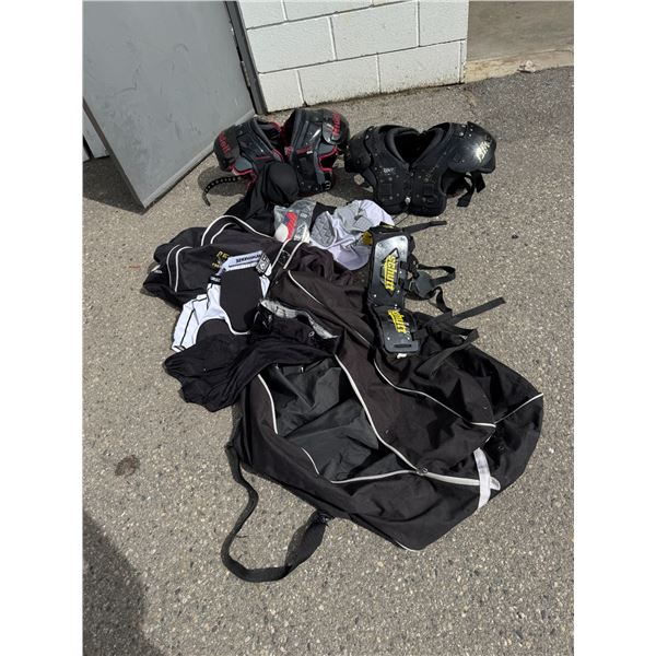 Football gear and bag