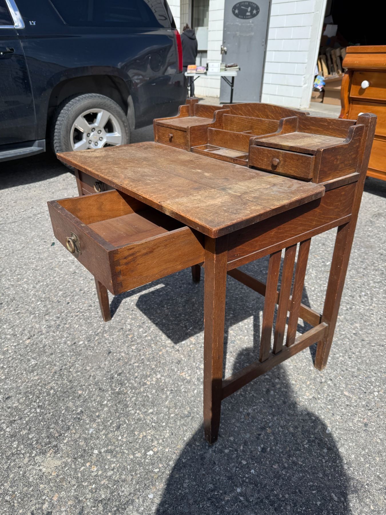 Mission Style Writing Table Mission style writing desk antique