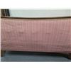 Image 8 : Vintage Carved Wooden Sofa w/ Pink Striped Upholstery & Horse Cushion 78" x 27" x 34"H