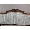 Image 2 : Vintage Carved Wooden Sofa w/ Floral Upholstery 58" x 24" x 38"H (arm broken)
