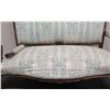 Image 8 : Vintage Carved Wooden Sofa w/ Floral Upholstery 58" x 24" x 38"H (arm broken)