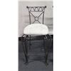 Image 2 : Qty 2 Pulaski Furniture Metal Bar-Height Chairs w/ Upholstered Seats 17" x 17" x 42"H