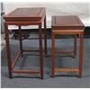 Image 2 : Qty 2 Wooden Nesting Tables 20" x 14" x 26"H & 17" x 10" x 22"H