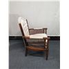 Image 2 : Wooden Armchair w/ Upholstered Seat & Tufted Back  23" x 18" x 36"H