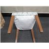Image 8 : Wooden Chair w/ Damask Upholstered Seat & Back 18" x 18" x 36"H