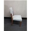 Image 2 : Wooden Chair w/ Damask Upholstered Seat & Back 18" x 18" x 36"H