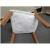Image 8 : Wooden Chair w/ Damask Upholstered Seat & Back 18" x 18" x 36"H