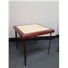 Image 2 : Square Wooden Folding Card Table w/ White Top 29" x 29" x 29"H (open)