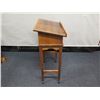 Image 2 : Wooden Lectern w/ Undershelf on Wheels 23" x 13" x 33"H