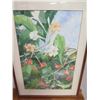 Image 2 : Puakenikeni Flowers Watercolor by A. Davis, Signed, Framed & Matted 18" x 26"