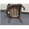 Image 8 : Wooden Armchair w/ Upholstered Seat & Back on Wheels 28" x 18" x 29"H