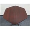 Image 2 : Carved Wooden Table w/ Pedestal Base 19" Dia, 26"H
