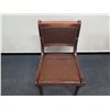 Image 2 : Wooden Regency Style Chair w/ Upholstered Seat & Back Stud Accents 19" x 15" x 33"H