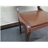 Image 8 : Wooden Regency Style Chair w/ Upholstered Seat & Back Stud Accents 19" x 15" x 33"H