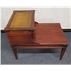 Image 2 : Wooden 2-Tier Side Table on Wheels 33" x 18" x 25"H