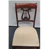 Image 2 : Stakmore Folding Wooden Chair w/ Harp Back & Upholstered Seat 16" x 16" x 32"H