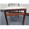 Image 8 : Stakmore Folding Wooden Chair w/ Harp Back & Upholstered Seat 16" x 16" x 32"H