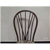Image 2 : Vintage Wooden Windsor Brace Back Armchair w/ Rush Seat & Floral Cushion 15" x 15" x 38"H
