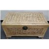 Image 2 : Carved Wooden Chest w/ Bamboo Motif 39" x 21" x 21"H