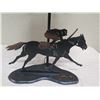 Image 2 : Idaho 1998 Champion Chase This Juno Horse Racing Lamp by Riley '99 w/ Shade 14"L x 26"H