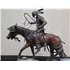 Image 2 : Native American on Horseback "Tracking Intruders" Figurine by J. Shirly Bothum 24" x 12" x 20"H