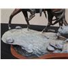 Image 8 : Native American on Horseback "Tracking Intruders" Figurine by J. Shirly Bothum 24" x 12" x 20"H