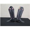 Image 2 : Pair Olathe Black Cowboy Boots w/ Decorative Stitching Size 8B? 11"L