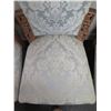 Image 8 : Qty 4 Carved Wooden Chairs w/ Damask Upholstered Back & Seats 18" x 17" x 35"H