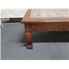 Image 2 : Low Wooden Coffee Table w/ Clear Display Case Top 48" x 31" x 17"H
