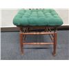 Image 8 : Carved Wooden Spindle Back Chair w/ Woven Seat & Green Cushion 17" x 14" x 38"H